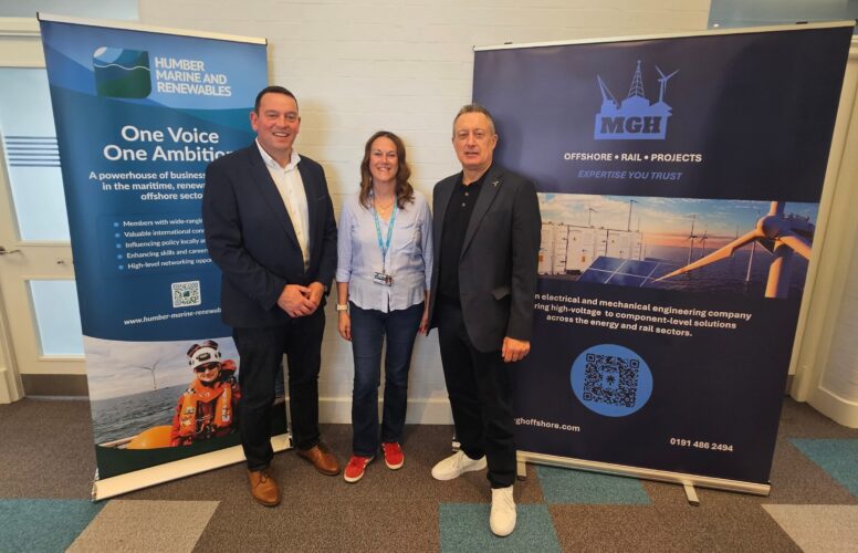 Speakers at the Humber Marine and Renewables event at Offshore Renewable Energy Catapult in Grimsby, from left, David Laister, Nicola Robinson and Paul Johnson.